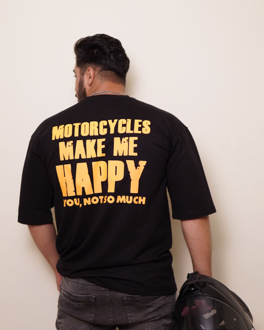 TTW Biker Oversized T-shirt - Happy Life