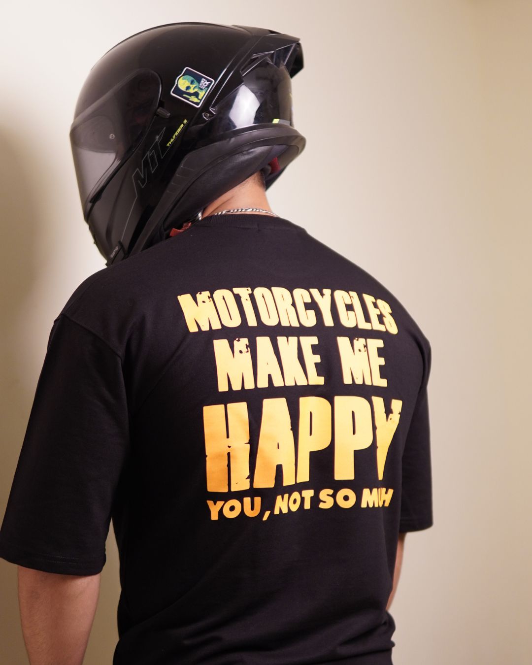 TTW Biker Oversized T-shirt - Happy Life