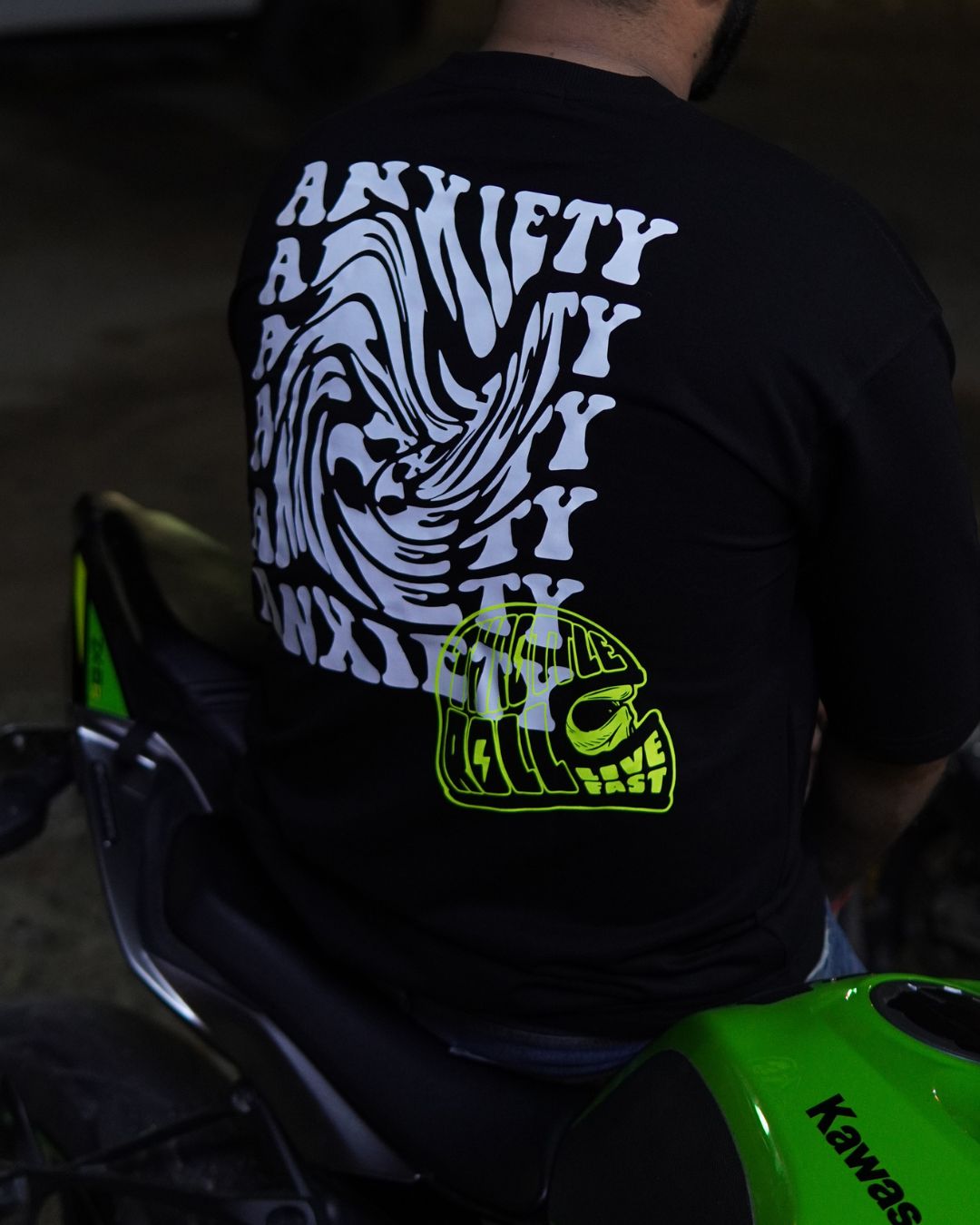 TTW Biker Oversized T-shirt - Anxiety