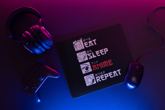 TTW Mouse Pad - Eat Sleep Anime Repeat